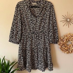 Floral Long Sleeve Dress XL